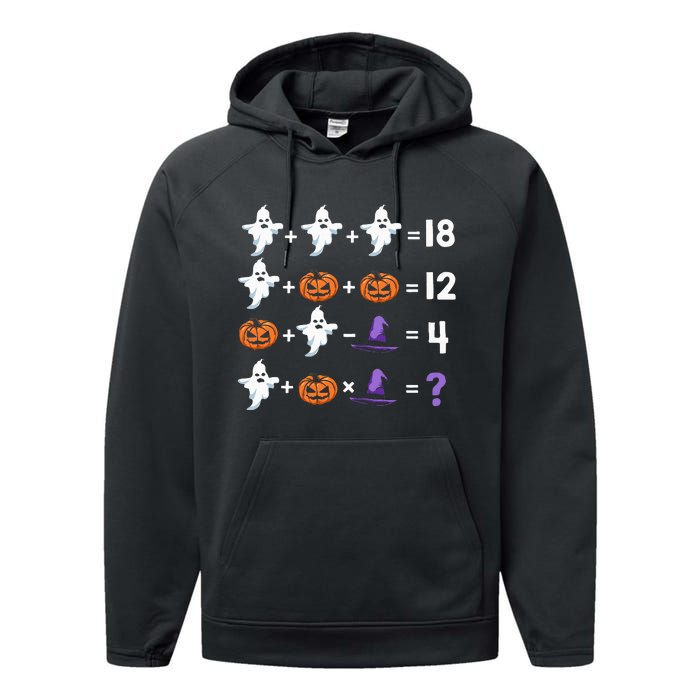 Funny Halloween Math Quiz Order of Operations Performance Fleece Hoodie