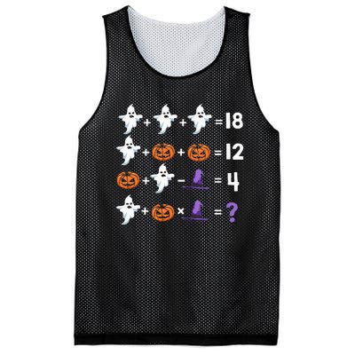 Funny Halloween Math Quiz Order of Operations Mesh Reversible Basketball Jersey Tank