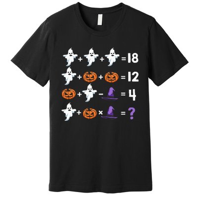 Funny Halloween Math Quiz Order of Operations Premium T-Shirt