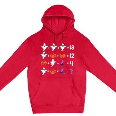 Funny Halloween Math Quiz Order of Operations Premium Pullover Hoodie