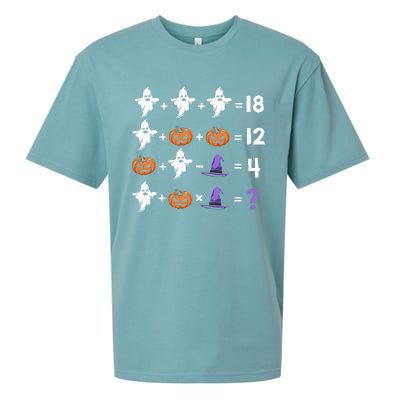 Funny Halloween Math Quiz Order of Operations Sueded Cloud Jersey T-Shirt