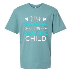 Family Humor My Son In Law Is My Favorite Child Gift Sueded Cloud Jersey T-Shirt