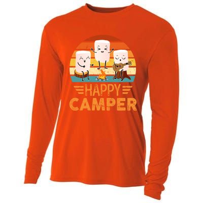 Funny Happy Marshmallow Camper Cute Meaningful Gift Cooling Performance Long Sleeve Crew