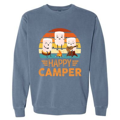 Funny Happy Marshmallow Camper Cute Meaningful Gift Garment-Dyed Sweatshirt