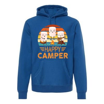 Funny Happy Marshmallow Camper Cute Meaningful Gift Premium Hoodie