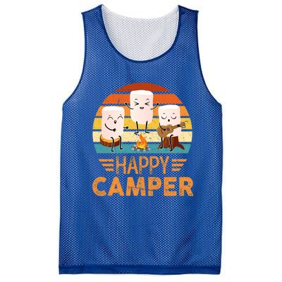 Funny Happy Marshmallow Camper Cute Meaningful Gift Mesh Reversible Basketball Jersey Tank