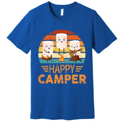 Funny Happy Marshmallow Camper Cute Meaningful Gift Premium T-Shirt