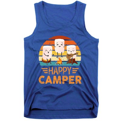 Funny Happy Marshmallow Camper Cute Meaningful Gift Tank Top