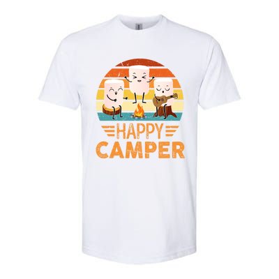 Funny Happy Marshmallow Camper Cute Meaningful Gift Softstyle CVC T-Shirt