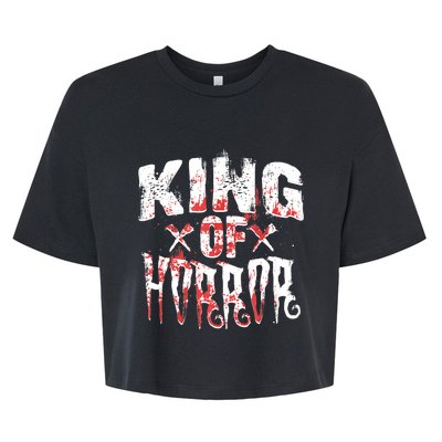 Funny Horror Movie Gift Scary King Of Horror Bella+Canvas Jersey Crop Tee