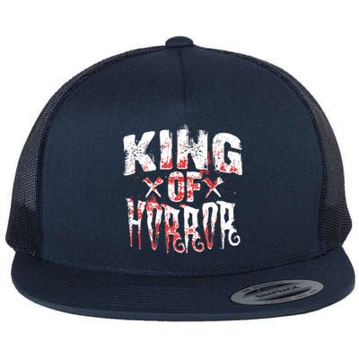 Funny Horror Movie Gift Scary King Of Horror Flat Bill Trucker Hat