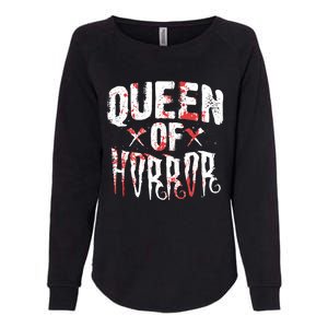 Funny Horror Movie Gift Scary Queen Of Horror Womens California Wash Sweatshirt