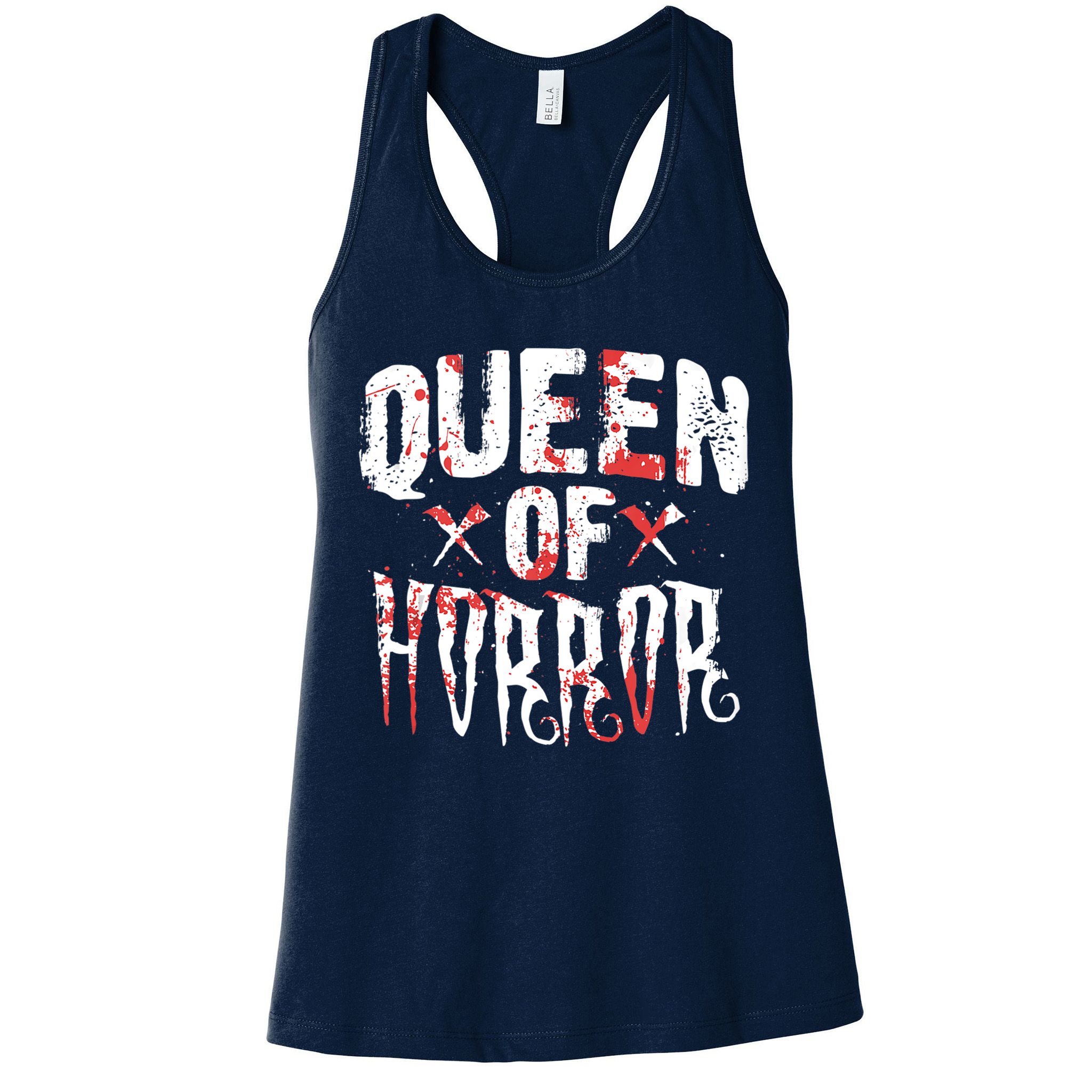 Funny Horror Movie Gift Scary Queen Of Horror Womens Tank Top