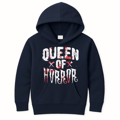 Funny Horror Movie Gift Scary Queen Of Horror Kids Hoodie