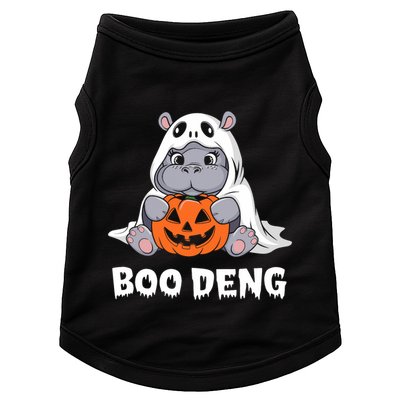 Funny Halloween Moo Deng Baby Hippo Boo Deng Ghost Costume Doggie Tank