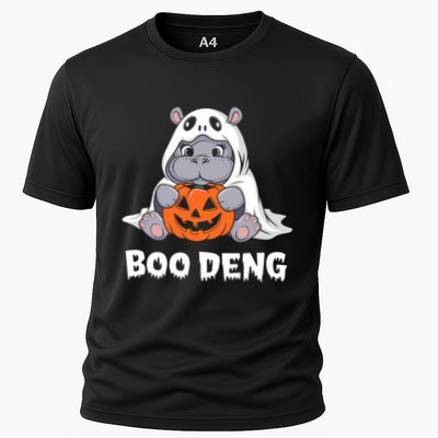Funny Halloween Moo Deng Baby Hippo Boo Deng Ghost Costume Performance Shirt