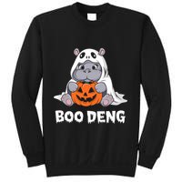 Funny Halloween Moo Deng Baby Hippo Boo Deng Ghost Costume Sweatshirt