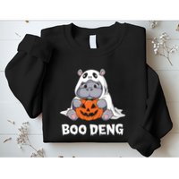 Funny Halloween Moo Deng Baby Hippo Boo Deng Ghost Costume Sweatshirt