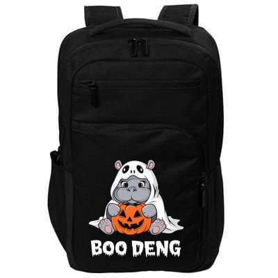 Funny Halloween Moo Deng Baby Hippo Boo Deng Ghost Costume Impact Tech Backpack