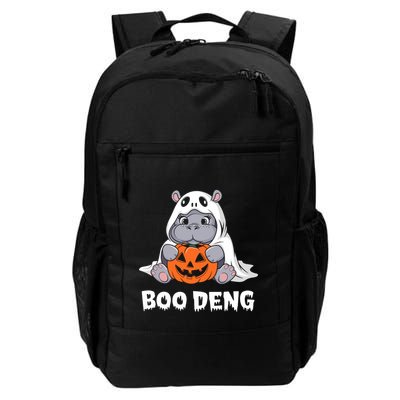 Funny Halloween Moo Deng Baby Hippo Boo Deng Ghost Costume Backpack