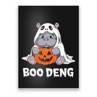Funny Halloween Moo Deng Baby Hippo Boo Deng Ghost Costume Poster