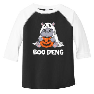 Funny Halloween Moo Deng Baby Hippo Boo Deng Ghost Costume Toddler Fine Jersey T-Shirt