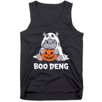 Funny Halloween Moo Deng Baby Hippo Boo Deng Ghost Costume Tank Top