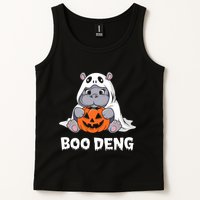 Funny Halloween Moo Deng Baby Hippo Boo Deng Ghost Costume Tank Top