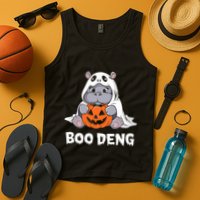 Funny Halloween Moo Deng Baby Hippo Boo Deng Ghost Costume Tank Top