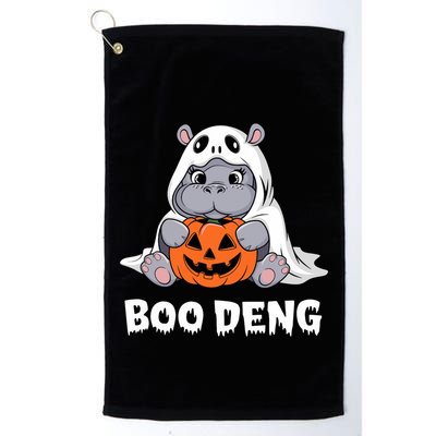 Funny Halloween Moo Deng Baby Hippo Boo Deng Ghost Costume Golf Towel