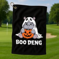 Funny Halloween Moo Deng Baby Hippo Boo Deng Ghost Costume Golf Towel