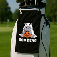 Funny Halloween Moo Deng Baby Hippo Boo Deng Ghost Costume Golf Towel