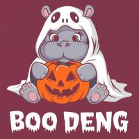 Funny Halloween Moo Deng Baby Hippo Boo Deng Ghost Costume 16oz Travel Tumbler