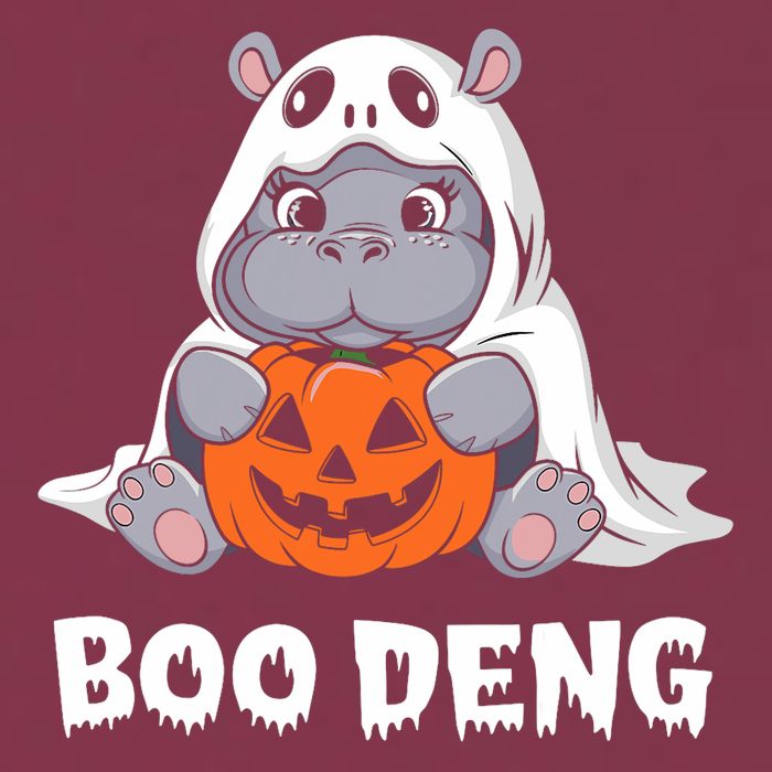 Funny Halloween Moo Deng Baby Hippo Boo Deng Ghost Costume 16oz Travel Tumbler