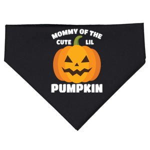 Funny Halloween Mommy Of The Cute Lil Pumpkin Funny Gift USA-Made Doggie Bandana