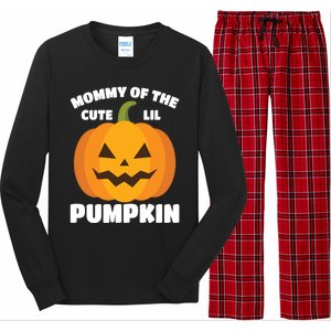 Funny Halloween Mommy Of The Cute Lil Pumpkin Funny Gift Long Sleeve Pajama Set