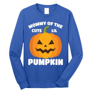 Funny Halloween Mommy Of The Cute Lil Pumpkin Funny Gift Long Sleeve Shirt