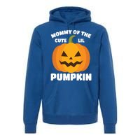 Funny Halloween Mommy Of The Cute Lil Pumpkin Funny Gift Premium Hoodie