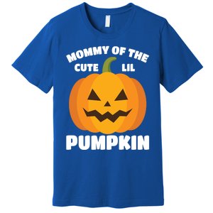 Funny Halloween Mommy Of The Cute Lil Pumpkin Funny Gift Premium T-Shirt