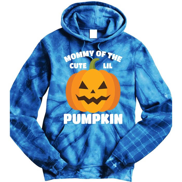 Funny Halloween Mommy Of The Cute Lil Pumpkin Funny Gift Tie Dye Hoodie