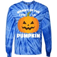 Funny Halloween Mommy Of The Cute Lil Pumpkin Funny Gift Tie-Dye Long Sleeve Shirt