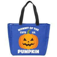 Funny Halloween Mommy Of The Cute Lil Pumpkin Funny Gift Zip Tote Bag