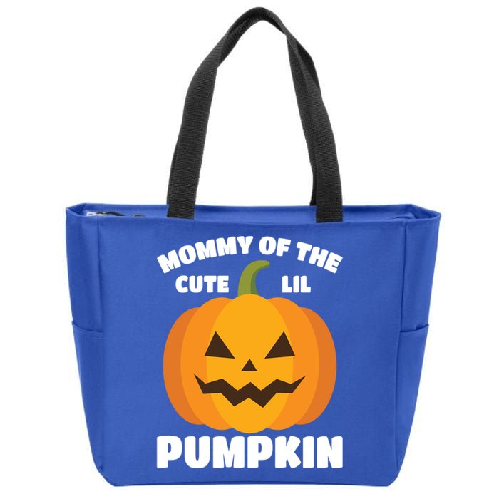 Funny Halloween Mommy Of The Cute Lil Pumpkin Funny Gift Zip Tote Bag