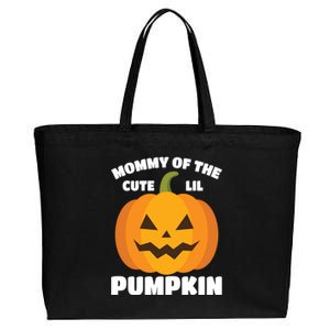 Funny Halloween Mommy Of The Cute Lil Pumpkin Funny Gift Cotton Canvas Jumbo Tote