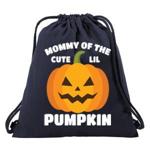 Funny Halloween Mommy Of The Cute Lil Pumpkin Funny Gift Drawstring Bag