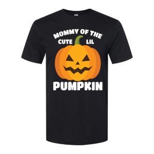 Funny Halloween Mommy Of The Cute Lil Pumpkin Funny Gift Softstyle CVC T-Shirt