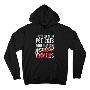 Cats Horror Movie Fan Halloween Horror Cat Lover Gifts Hoodie