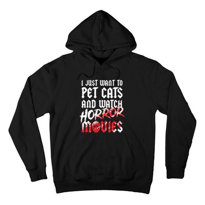 Cats Horror Movie Fan Halloween Horror Cat Lover Gifts Hoodie