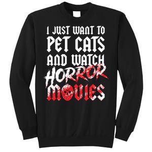 Cats Horror Movie Fan Halloween Horror Cat Lover Gifts Sweatshirt