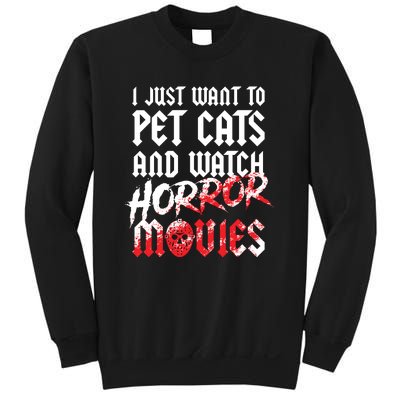 Cats Horror Movie Fan Halloween Horror Cat Lover Gifts Sweatshirt